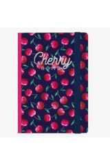 Çizgili Defter Cherry Bomb Medium Kalin Kapak