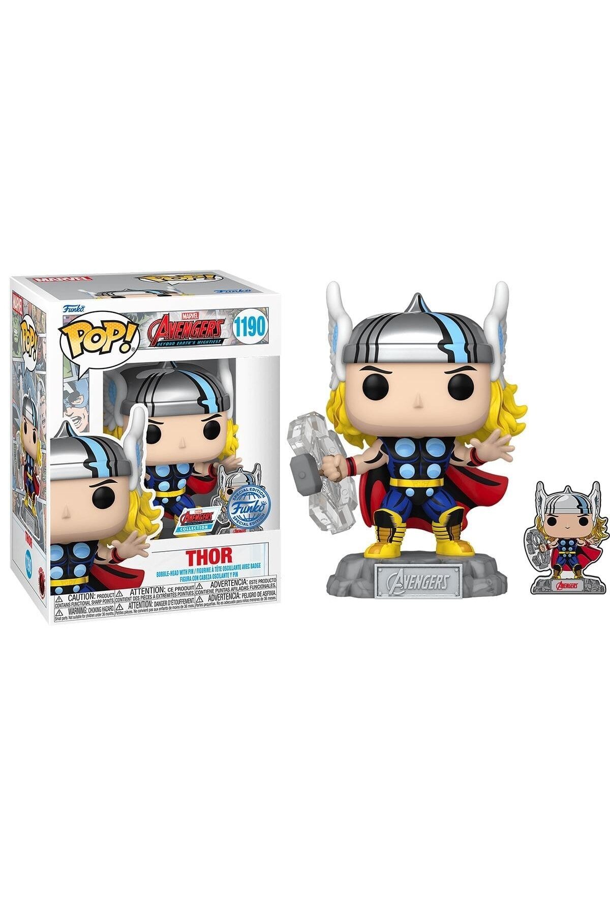 Pop Marvel: Avengers 60th - Comic Thor With Pin Special Edition No:1190