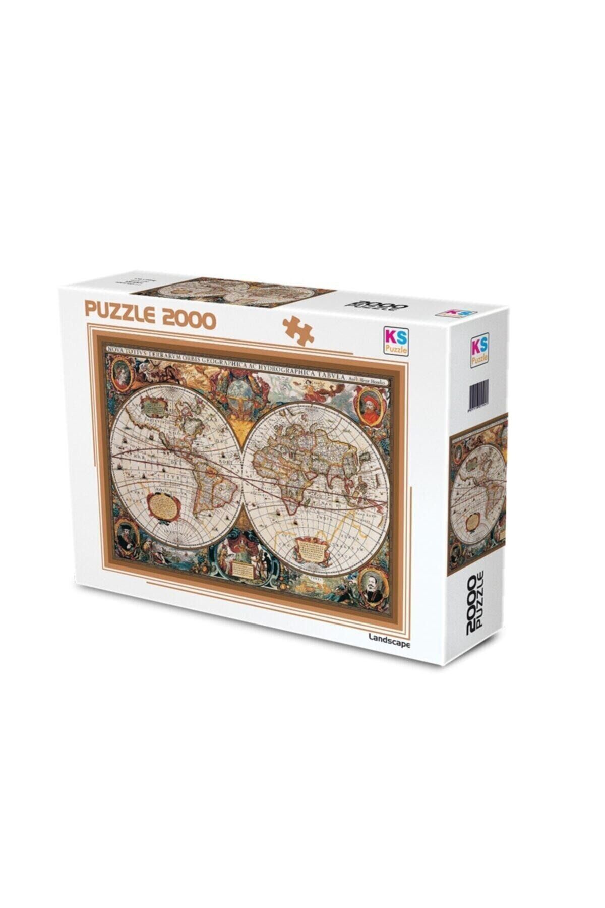 11204 Ks, 17th Centruy World Map, 2000 Parça Puzzle