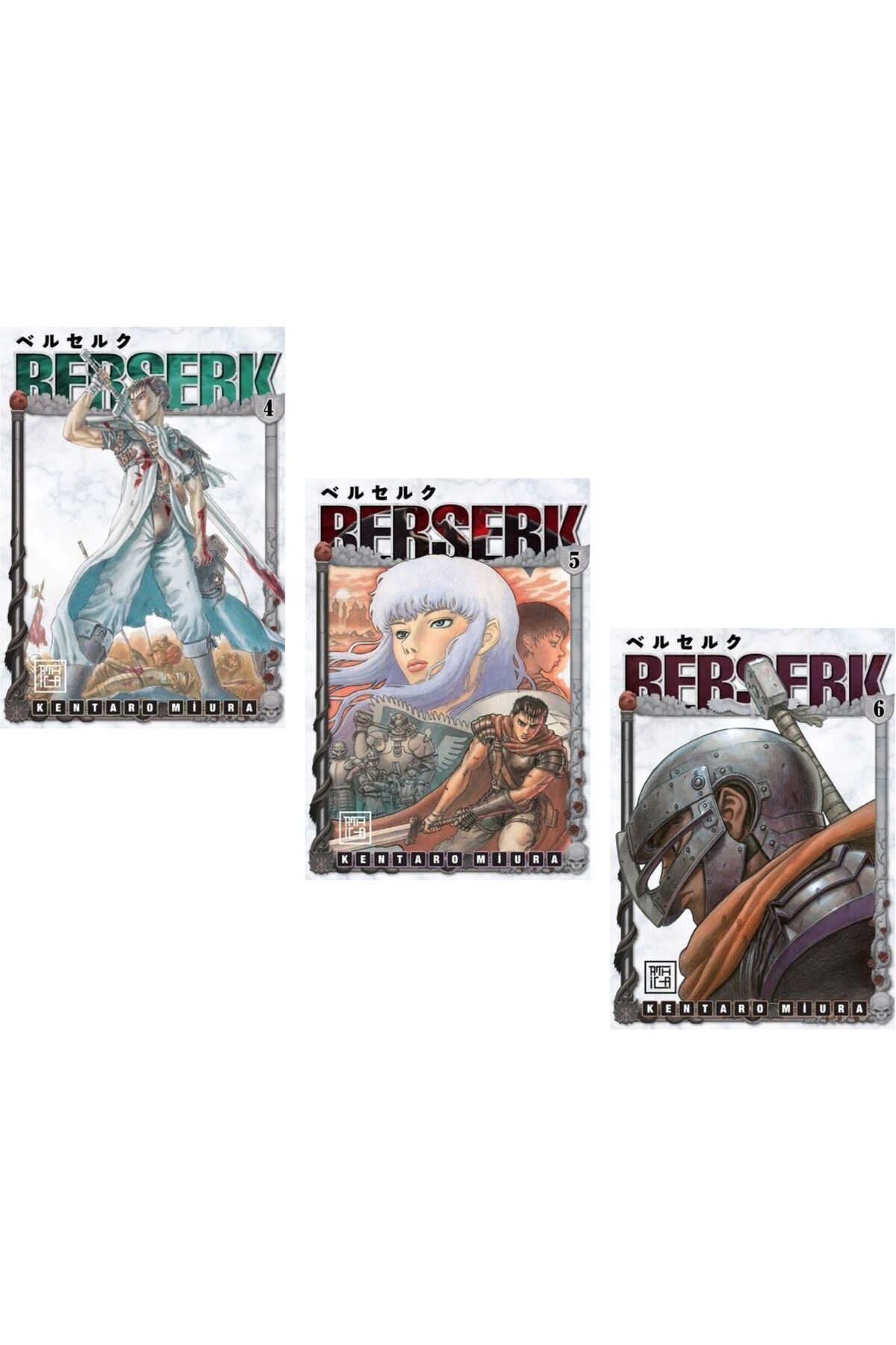 Kentaro Miura / Berserk Cilt 4/5/6 Set