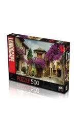 500 Parçalık Çiçekli Köy Evi Yapboz / Puzzle